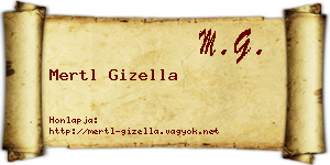 Mertl Gizella névjegykártya