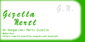 gizella mertl business card